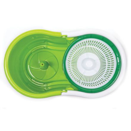 Швабра с отжимом и ведром 7л/5л, отжим центрифуга / рукоятка, 2 круглые насадки, крепление кольцо, зеленый, LAIMA 603624 Швабра с отжимом и ведром 7л/5л, отжим центрифуга / рукоятка, 2 круглые насадки, крепление кольцо, зеленый, LAIMA 603624