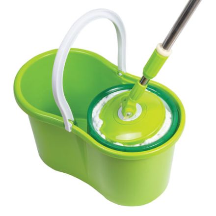 Швабра с отжимом и ведром 7л/5л, отжим центрифуга / рукоятка, 2 круглые насадки, крепление кольцо, зеленый, LAIMA 603624 Швабра с отжимом и ведром 7л/5л, отжим центрифуга / рукоятка, 2 круглые насадки, крепление кольцо, зеленый, LAIMA 603624