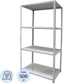 Стеллаж металлический MZ_СТФЛ 1800х700х300 мм,4 полки,разборн.стойка(grey)