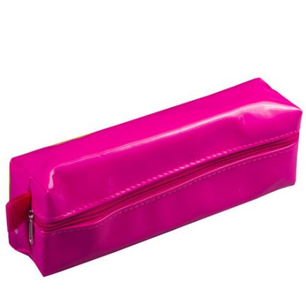 Пенал-косметичка BRAUBERG, под искусственную кожу, ассорти 5 цветов, "Блеск", 20х6х4 см, дисплей, 223896