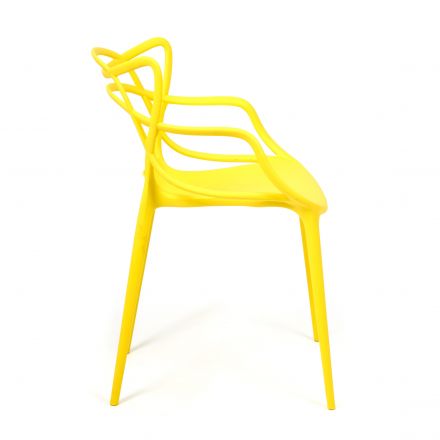 Стул Cat Chair (mod. 028) пластик, 54,5*56*84см, желтый, 037