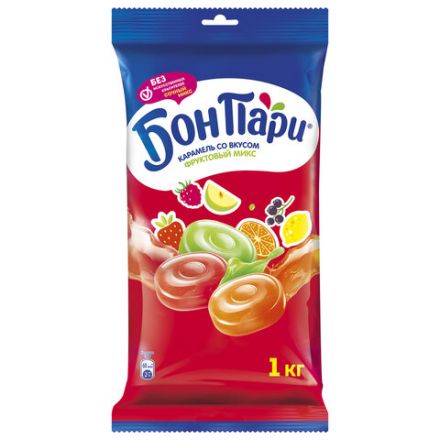 Леденцы БОН ПАРИ "Фруктовый Микс", ассорти 6 вкусов, 1 кг, 11625459 Леденцы БОН ПАРИ "Фруктовый Микс", ассорти 6 вкусов, 1 кг, 11625459