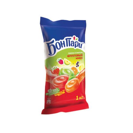 Леденцы БОН ПАРИ "Фруктовый Микс", ассорти 6 вкусов, 1 кг, 11625459 Леденцы БОН ПАРИ "Фруктовый Микс", ассорти 6 вкусов, 1 кг, 11625459