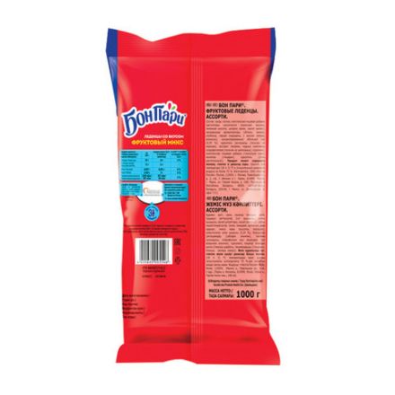 Леденцы БОН ПАРИ "Фруктовый Микс", ассорти 6 вкусов, 1 кг, 11625459 Леденцы БОН ПАРИ "Фруктовый Микс", ассорти 6 вкусов, 1 кг, 11625459