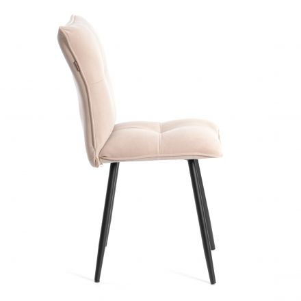 Комплект кресло + стул Sweet LT, флок , бежевый/черный, 7, 41х55х88 см