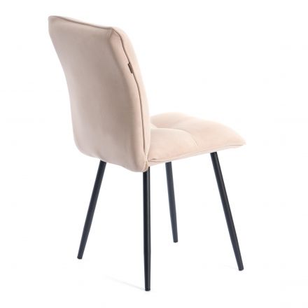 Комплект кресло + стул Sweet LT, флок , бежевый/черный, 7, 41х55х88 см