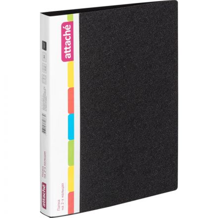 Папка на 2-х кольцах пласт. 17/32мм А4 ATTACHE F502/07 черная Р Папка на 2-х кольцах пласт. 17/32мм А4 ATTACHE F502/07 черная Р