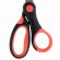 Ножницы BRAUBERG "Office", 160 мм, красно-черные, прорезиненные ручки, 2-х сторонняя заточка, 231564