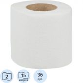 Бумага туалетная 2сл 15м белая 100%целл 30рул/уп Бумага туалетная 2сл 15м белая 100%целл 30рул/уп