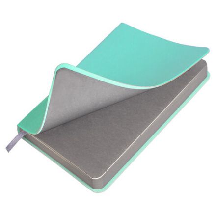 Ежедневник недатированный МАЛЫЙ 100х150 мм А6 BRAUBERG "Metropolis Mix", под кожу, 136 л., мятный, 113308