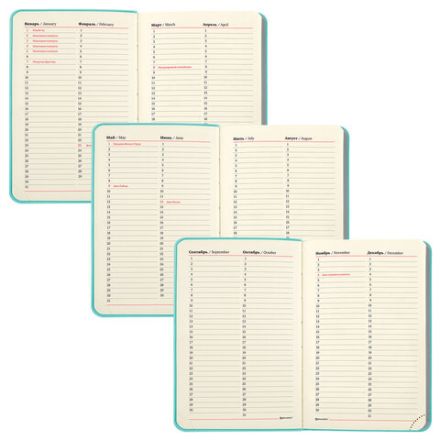 Ежедневник недатированный МАЛЫЙ 100х150 мм А6 BRAUBERG "Metropolis Mix", под кожу, 136 л., мятный, 113308