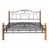 Кровать AT-808, дерево гевея/металл, 160*200 см (Queen bed), красный дуб/черный