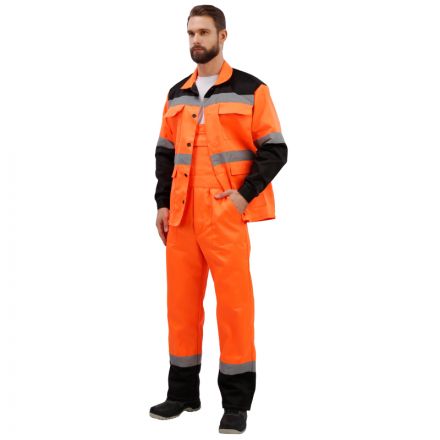 Костюм летний муж. лд01-КПК оранж./черн. (р.52-54) 170-176