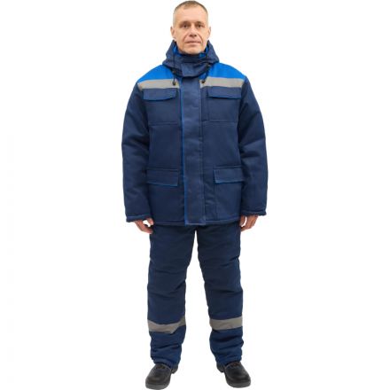 Костюм рабочий зимний муж з12-КПК с СОП син/вас 52-54/170-176