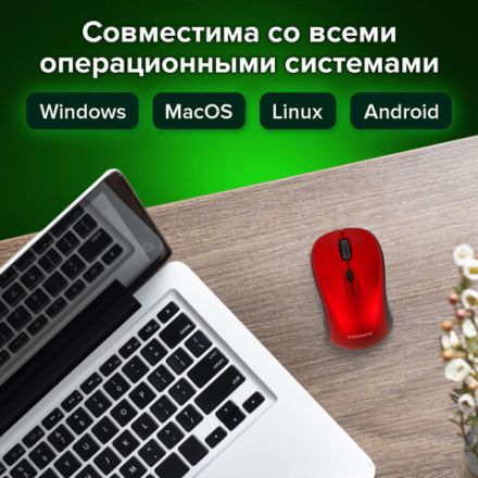 Мышь беспроводная SONNEN V-111, USB, 800/1200/1600 dpi, 4 кнопки, оптическая, красная, 513520 Мышь беспроводная SONNEN V-111, USB, 800/1200/1600 dpi, 4 кнопки, оптическая, красная, 513520