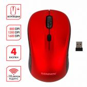 Мышь беспроводная SONNEN V-111, USB, 800/1200/1600 dpi, 4 кнопки, оптическая, красная, 513520 Мышь беспроводная SONNEN V-111, USB, 800/1200/1600 dpi, 4 кнопки, оптическая, красная, 513520