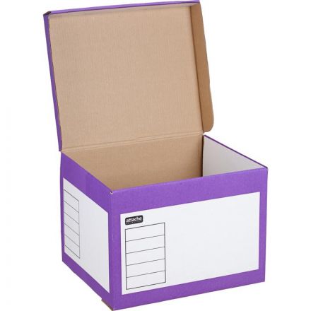 Короб архивный Attache гофрокартон фиолетовый 410x350x300 мм Короб архивный Attache гофрокартон фиолетовый 410x350x300 мм