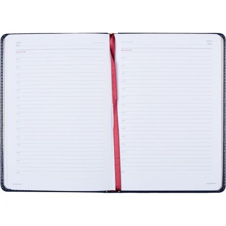 Ежедневник недатированный Attache Sidney Nebraska искусственная кожа А5 136 листов синий (золотистый обрез, 145x205 мм)