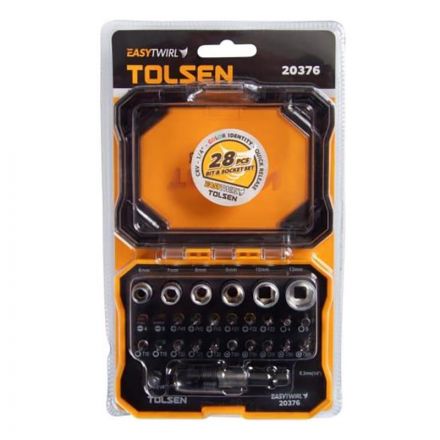 Набор бит 1/4,PH,PZ,Hex,Torx,Slotted,TorxTR,28предм.TOLSEN
