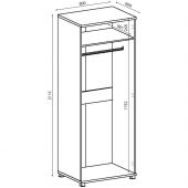 Гардероб Avance для одежды 6Ш.011.1 800х600х2116 венге Гардероб Avance для одежды 6Ш.011.1 800х600х2116 венге