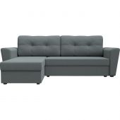 Диван АrtМ_Амстердам Лайт(121169L)расклад.углов. лев. тк.рогож. Амур-7 сер