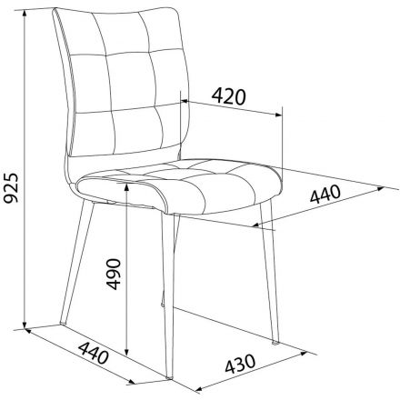 Стул VB_для дома Бюрократ CH-K10_2_K св.серый Holland 09 металл 2шт/уп