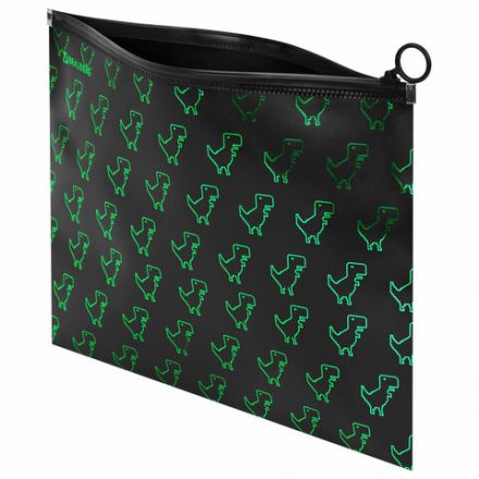 Папка для тетрадей BRAUBERG А4, 1 отделение, пластик, на zip-lock-молнии, "Dino matrix", 272106 Папка для тетрадей BRAUBERG А4, 1 отделение, пластик, на zip-lock-молнии, "Dino matrix", 272106