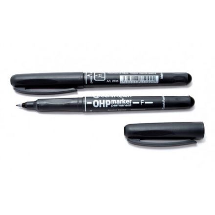 Маркер перманентный для любой гладкой поверхности ЧЕРНЫЙ CENTROPEN "OHP", 0,6 мм, 2636, 6 2636 0112
