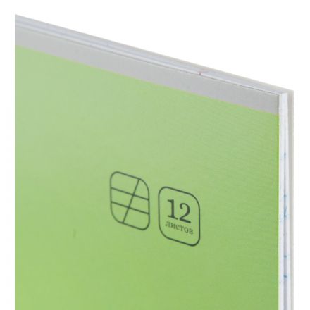 Тетрадь школьная Комус Класс ColorPics 12л косая линия блок 80 г/м2 10шт/уп