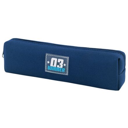 Пенал ЮНЛАНДИЯ ЮНИОР, 1 отделение, полиэстер, аппликация, "Winner", 20х6х4 см, 273800