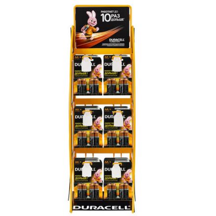 Дисплей для размещения товара настольный DURACELL, 2х3 крючка, 70000267 Дисплей для размещения товара настольный DURACELL, 2х3 крючка, 70000267