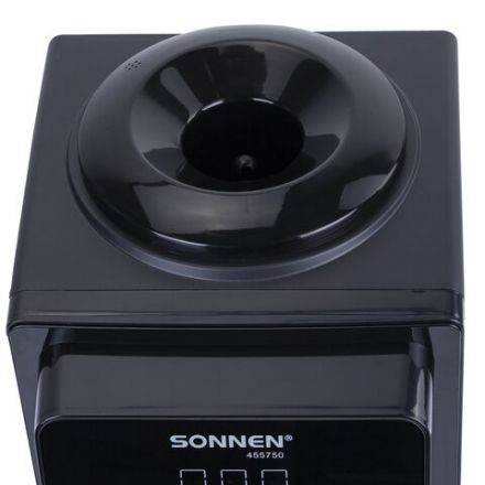 Кулер для воды SONNEN TSE-02FBP, настольный, НАГРЕВ/ОХЛАЖДЕНИЕ ЭЛЕКТРОННОЕ, 2 крана, антрацит, 455750