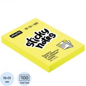 Стикеры Attache Selection 76x51 мм неоновые желтые (1 блок, 100 листов) Стикеры Attache Selection 76x51 мм неоновые желтые (1 блок, 100 листов)