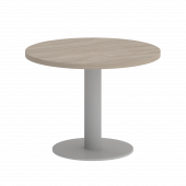 Home Office Стол журнальный круглый VR.SP-5-60.1G Дуб аттик/Серый металл 600*600*453
