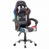 Кресло компьютерное CROMEX (КРОМЕКС) "Quantum GM-155 RGB", подсветка, две подушки, экокожа, черное/красное/серое, 532955 Кресло компьютерное CROMEX (КРОМЕКС) "Quantum GM-155 RGB", подсветка, две подушки, экокожа, черное/красное/серое, 532955