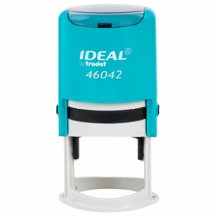 Оснастка для печатей оттиск D=42 мм, синий, TRODAT IDEAL 46042, корпус БИРЮЗОВЫЙ, крышка, подушка,198959
