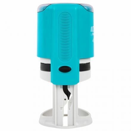 Оснастка для печатей оттиск D=42 мм, синий, TRODAT IDEAL 46042, корпус БИРЮЗОВЫЙ, крышка, подушка,198959