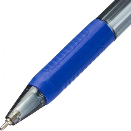 Ручка шариковая одноразовая автоматическая Unimax Glide Trio RT GP Steel синяя (толщина линии 0.5 мм)