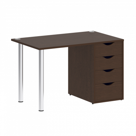 Home Office Стол письменный VR.SP-3-118.4 Венге/Хром опоры 1180*720*750