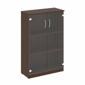 Nova S Шкаф средний широкий (2 средние двери стекло) В.СТ-2.4 Венге 770*360*1203