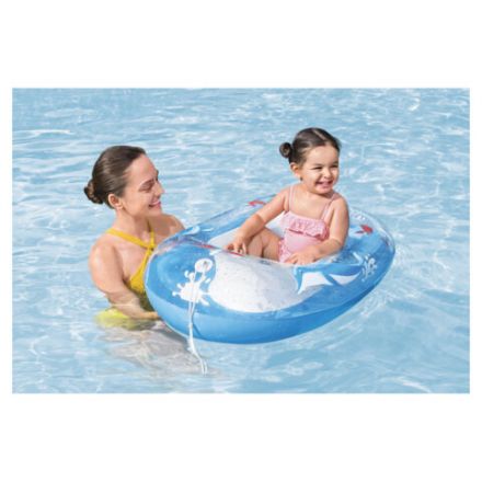 Надувная лодочка "Подводный мир" с окошком, 102х69 см, 3-6 лет, BESTWAY, 34037