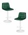 Набор 2 шт Стул барный DOBRIN TAILOR WHITE, зеленый велюр (MJ9-88)