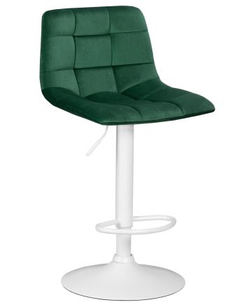 Набор 2 шт Стул барный DOBRIN TAILOR WHITE, зеленый велюр (MJ9-88)