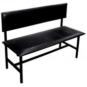 Банкетка UD_со спинкой Берта+ БМ-6 1500 карк. черн к/з- Банкетка UD_со спинкой Берта+ БМ-6 1500 карк. черн к/з-