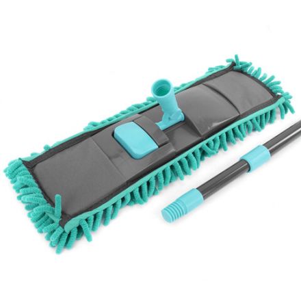 Швабра КОМПЛЕКТ флаундер 40 см + МОП синель (ТИП К) + черенок 70-120 см, ЛЮБАША БЮДЖЕТ, 700051