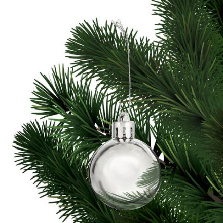 Шары ёлочные 12 шт., 4 см, "Solid Color", пластик, СЕРЕБРИСТЫЕ, глянец, ЗОЛОТАЯ СКАЗКА, 591125
