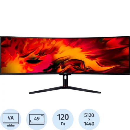 Монитор Acer Nitro (UM.SE1CD.S02)49/DQHD/VA/120Hz/350cd/4ms/HDMI/DP Монитор Acer Nitro (UM.SE1CD.S02)49/DQHD/VA/120Hz/350cd/4ms/HDMI/DP