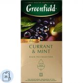 Чай Greenfield Currant and Mint черный 25 пакетиков Чай Greenfield Currant and Mint черный 25 пакетиков