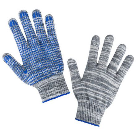 Перчатки хлопчатобумажные плотные, КОМПЛЕКТ 100 ПАР, 10 класс, 50-52 г, 133 текс, ПВХ-точка LAIMA ЛЮКС 2, СЕРЫЕ, 608679 Перчатки хлопчатобумажные плотные, КОМПЛЕКТ 100 ПАР, 10 класс, 50-52 г, 133 текс, ПВХ-точка LAIMA ЛЮКС 2, СЕРЫЕ, 608679