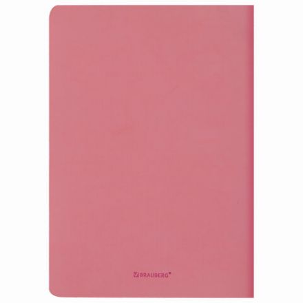 Тетрадь 60 л. в линию обложка кожзам SoftTouch, сшивка, B5 (179х250мм), РОЗОВЫЙ, BRAUBERG RAINBOW, 403885